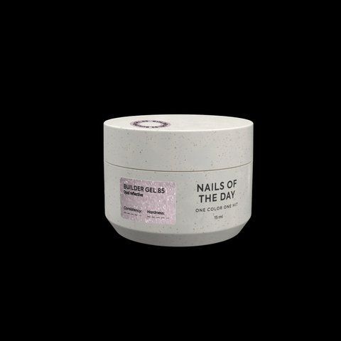 NAILSOFTHEDAY Builder gel 85 &mdash; рожево-молочний з опаловим блиском світловідбиваючий гель для нарощування нігтів, 15 мл 01717 фото