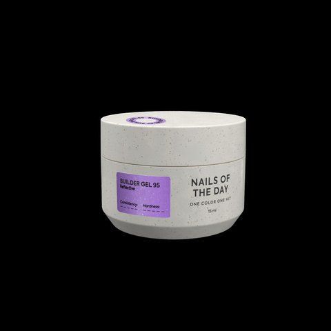 NAILSOFTHEDAY Builder gel 95 &mdash; ліловий світловідбиваючий гель для нарощування нігтів, 15 мл 01727 фото