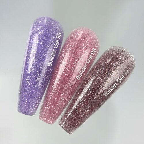 NAILSOFTHEDAY Builder gel 96 &mdash; рожевий світловідбиваючий гель для нарощування нігтів, 15 мл 01728 фото