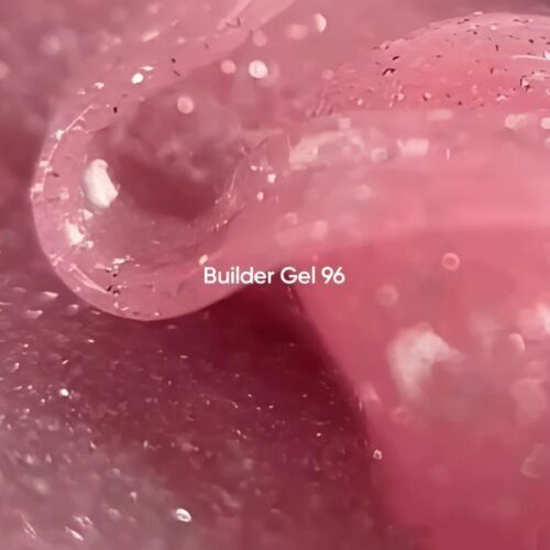 NAILSOFTHEDAY Builder gel 96 &mdash; рожевий світловідбиваючий гель для нарощування нігтів, 15 мл 01728 фото