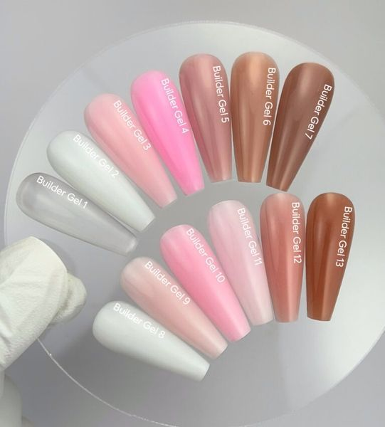 NAILSOFTHEDAY Builder Gel 13 &mdash; темно-карамельний гель для нарощування нігтів, 15 мл 01629 фото