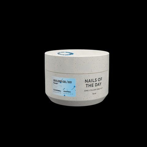 NAILSOFTHEDAY Builder gel 100 &mdash; блакитний з сухоцвітами гель для нарощування нігтів, 15 мл 01732 фото