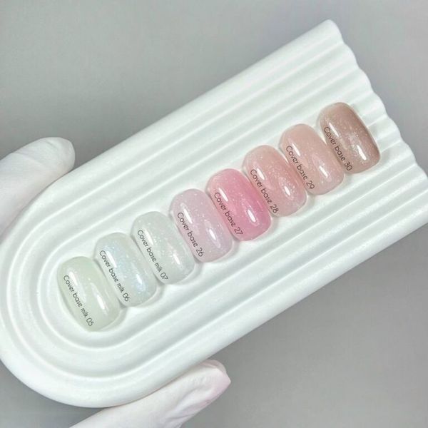 Nailsoftheday Cover base NEW Formula 29 &mdash; напівпрозоре ніжно-нюдове зі срібним шимером, камуфлююче базове покриття для нігтів, 10 мл 00549 фото