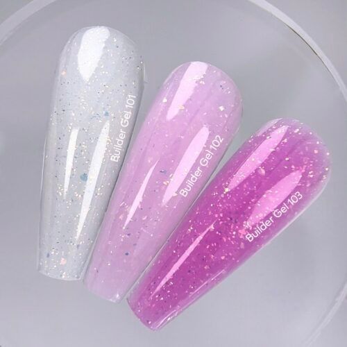 NAILSOFTHEDAY Builder gel 103 &mdash; розовый гель с поталью для наращивания ногтей, 15 мл 01735 фото