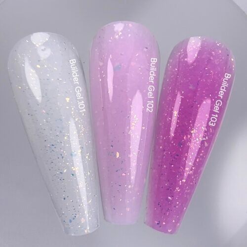 NAILSOFTHEDAY Builder gel 103 &mdash; розовый гель с поталью для наращивания ногтей, 15 мл 01735 фото