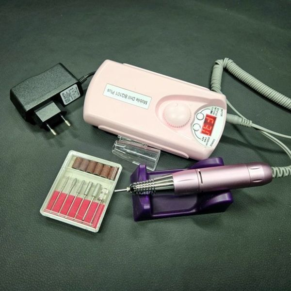 Фрезер портативний із вбудованим аккумулятором Mobile Drill BQ-101 Pink 01324 фото