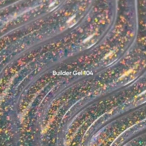 NAILSOFTHEDAY Builder gel 104 &mdash; прозорий з пластівцями юкі гель для нарощування нігтів, 15 мл 01736 фото