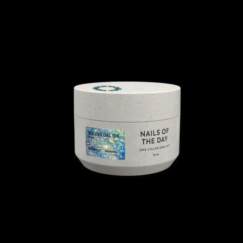 NAILSOFTHEDAY Builder gel 106 &mdash; прозорий з пластівцями юкі гель для нарощування нігтів, 15 мл 01738 фото