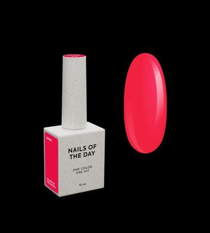 NAILSOFTHEDAY Color of the month March 2025 Samba &mdash; цвет луны насыщенный лососево-коралловый с перекрывающимся в один слой розовым подтоном, 10 мл 01348 фото