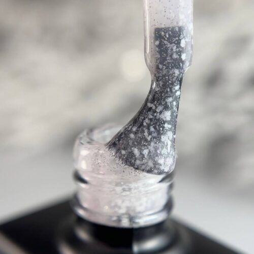 NAILSOFTHEDAY Potal base 33 &mdash; напівпрозоре базове покриття з білосніжною поталлю та срібнім дрібним рефлективом, 10 мл 01155 фото