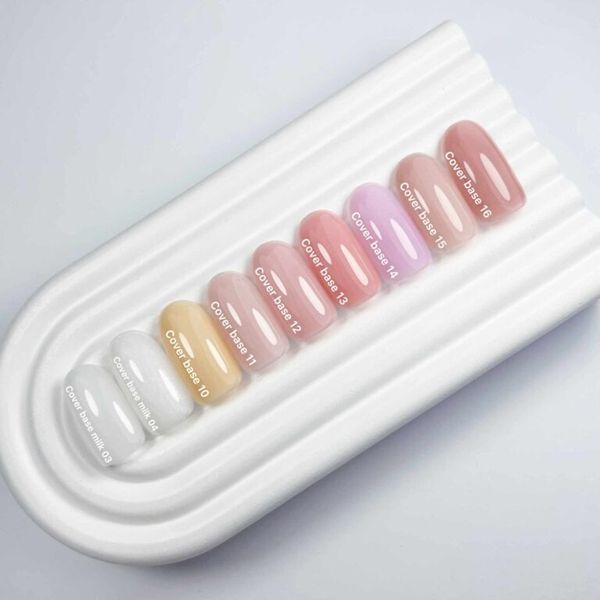 Nailsoftheday Cover base NEW Formula 11 &mdash; напівпрозоре ніжно-нюдове камуфлююче базове покриття для нігтів, 10 мл 00507 фото