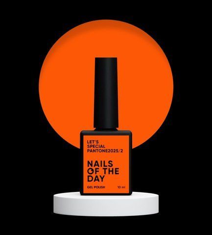 NAILSOFTHEDAY Let's special Pantone2025/2 &mdash; яркий неоновый оранжевый гель-лак для ногтей, перекрывающий в один слой, 10 мл 01304 фото