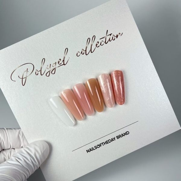 NAILSOFTHEDAY Polygel shimmer 08 &mdash; Полігель рожевий нюд з насиченим дрібним срібним шиммером, 30 г 00518 фото