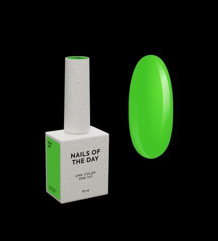 NAILSOFTHEDAY Gel polish Kiwi-247 &ndash; неоново-зеленый гель лак, перекрывающийся в один слой, 10 мл 01654 фото