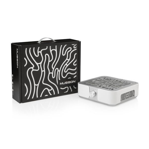 Витяжка MUSSON X2 SILVER з вугільним НЕРА-фільтром 72W для манікюру та педикюру 01853 фото