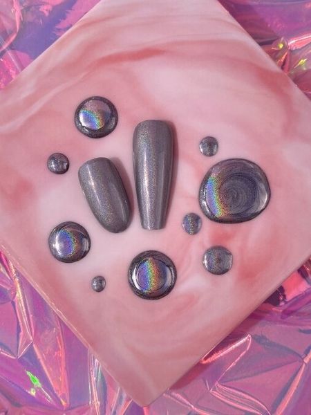 Гель-краска для ногтей LUNAmoon Holographic Metallic Gel 5ml 00622 фото
