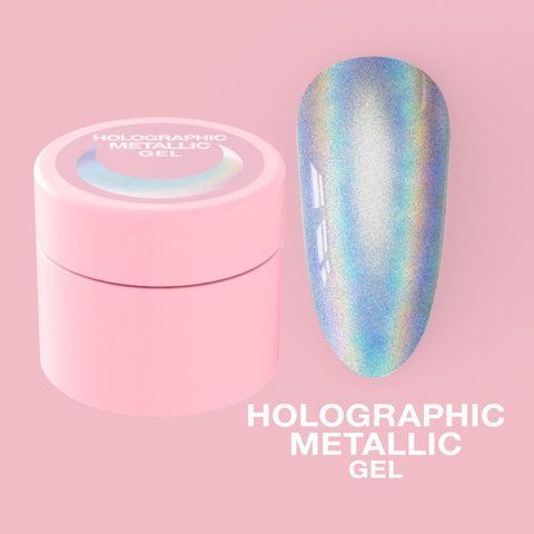 Гель-краска для ногтей LUNAmoon Holographic Metallic Gel 5ml 00622 фото