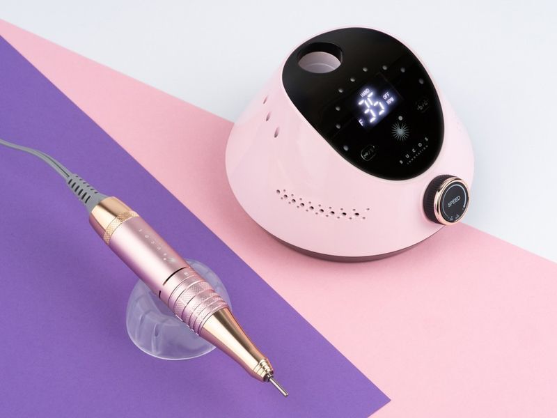 Фрезер для манікюру Bucos Nail Drill X2 PRO, 65 Вт, 35 000 об/хв BLUSH PINK 01314 фото