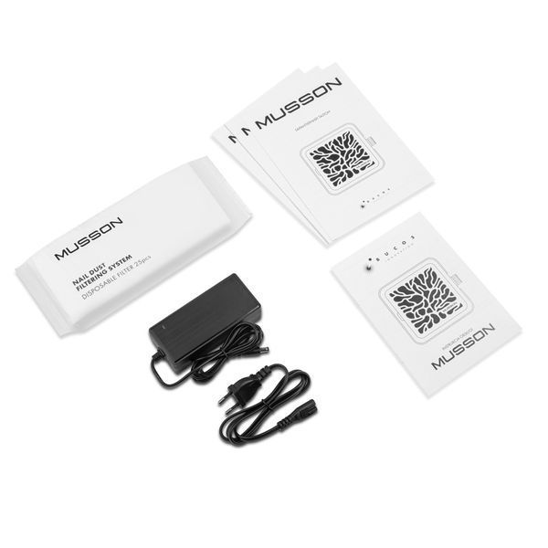 Витяжка MUSSON X3 GRAPHITE з вугільним НЕРА-фільтром 72W для манікюру та педикюру 01856 фото