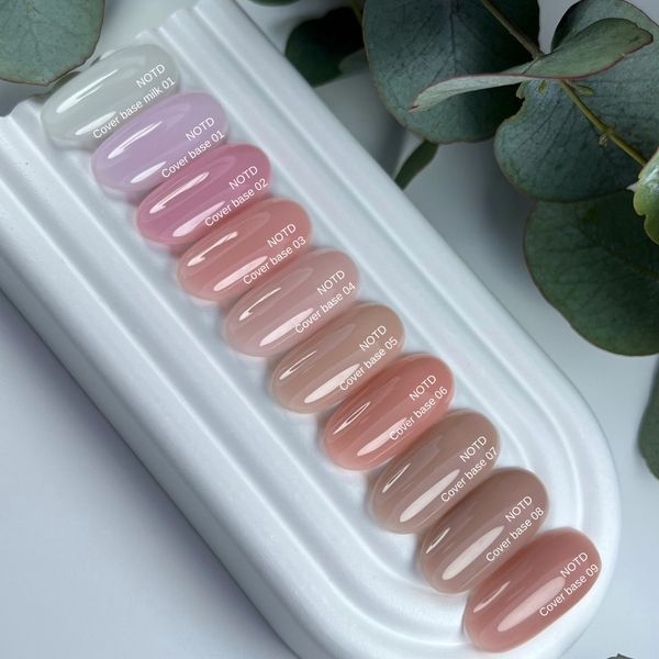 Nailsoftheday Cover base NEW Formula milk 01 &mdash; напівпрозоре холодно&ndash;молочне камуфлююче базове покриття для нігтів, 30 мл 00976 фото