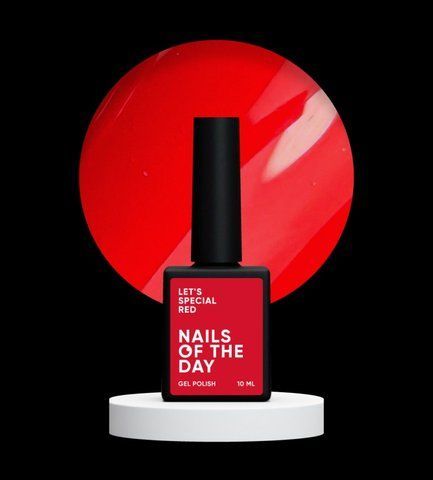NAILSOFTHEDAY Let's special Red &ndash; особый красный гель лак, перекрывающийся в один слой, 10 мл 00977 фото