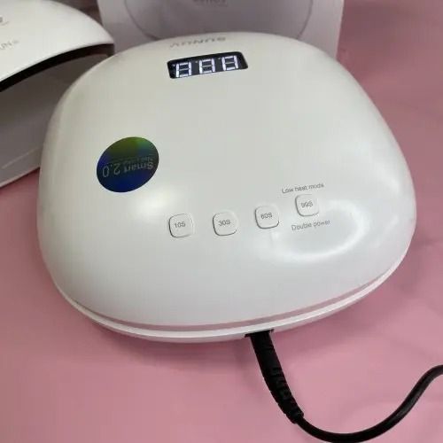Лампа для манікюру SUNUV SUN 4S 48Вт, з кварцовими діодами 2 покоління, біло-чорна (оригінал) 00489 фото