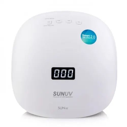 Лампа для манікюру SUNUV SUN 4S 48Вт, з кварцовими діодами 2 покоління, біло-чорна (оригінал) 00489 фото
